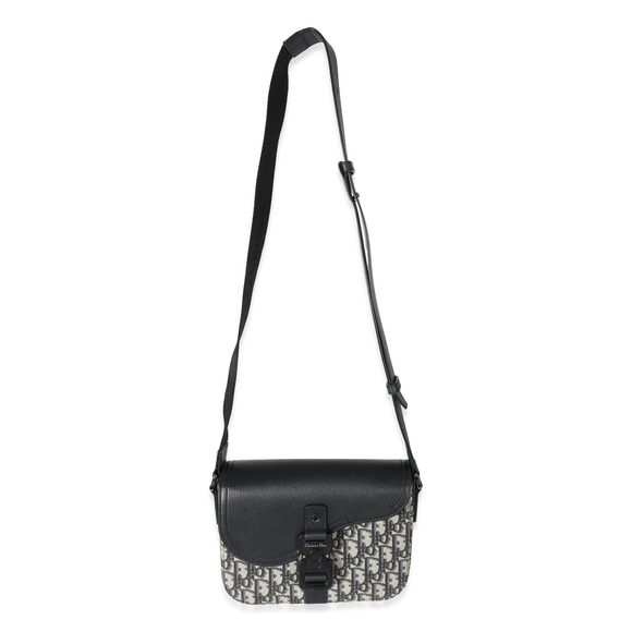 Dior Black Dior Oblique Jacquard Mini Saddle Bag With Strap - Picture 6 of 9